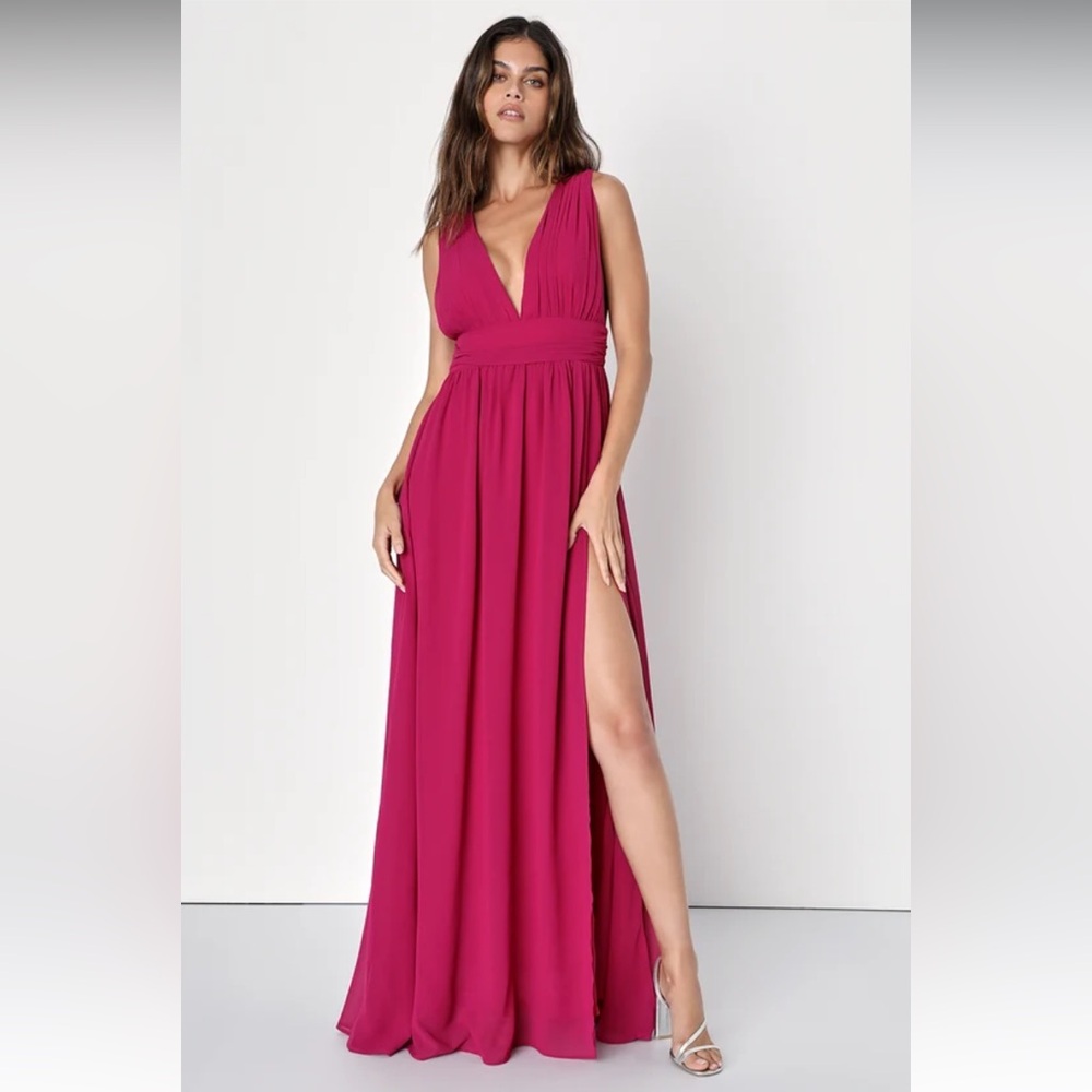 Lulu’s Heavenly Hues Magenta Maxi Dress